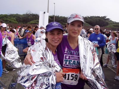 Jennie & Kathy at the finish