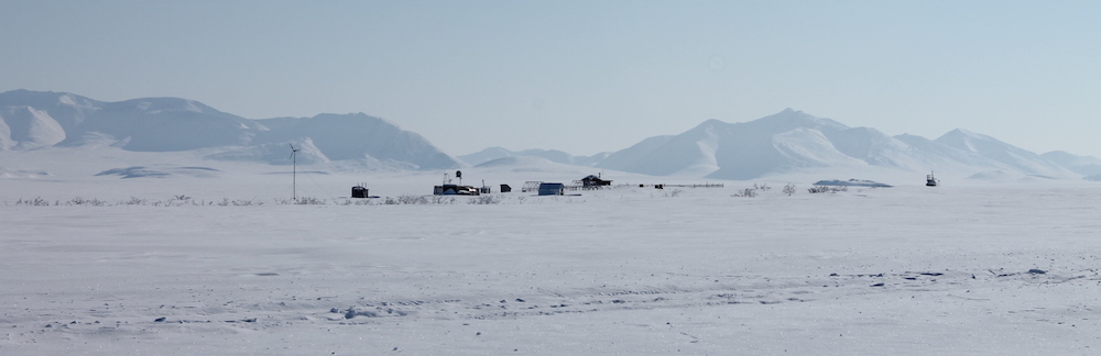 The Ivotuk campsite in northern Alaska, near the foothills of the Brooks Range Mountains